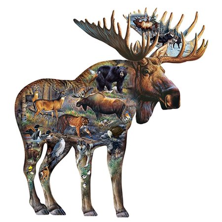 AMISTAD 12 in. Moose Nature Lover Novelty Sign AM2678562